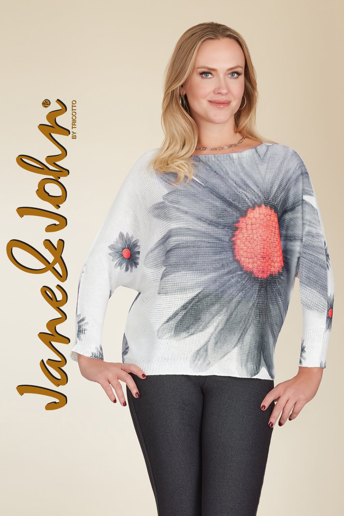 Jane & John Floral Knit Sweater