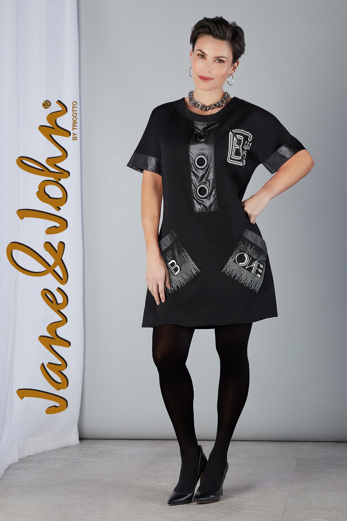 Jane & John Black Dresses-Buy Jane & John Dresses Online-Jane & John Clothing Montreal