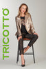 Leopard print 5 pocket straight leg pant