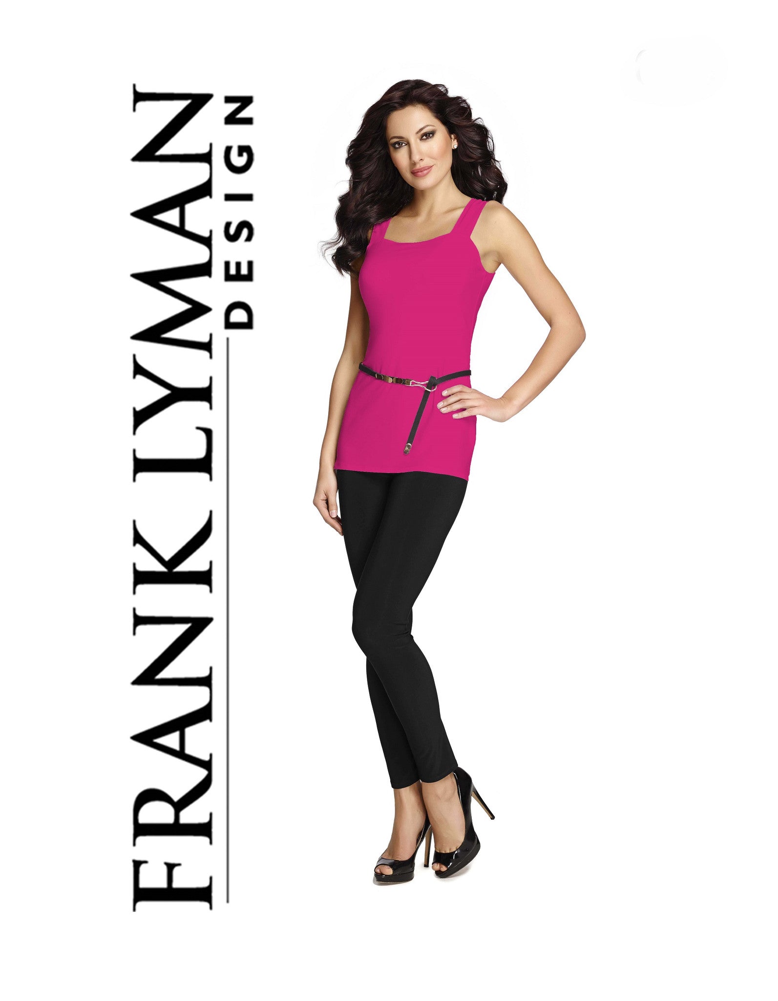 030 (camisole longue) rose vif, bleu cobalt ! A porter avec la veste 56218