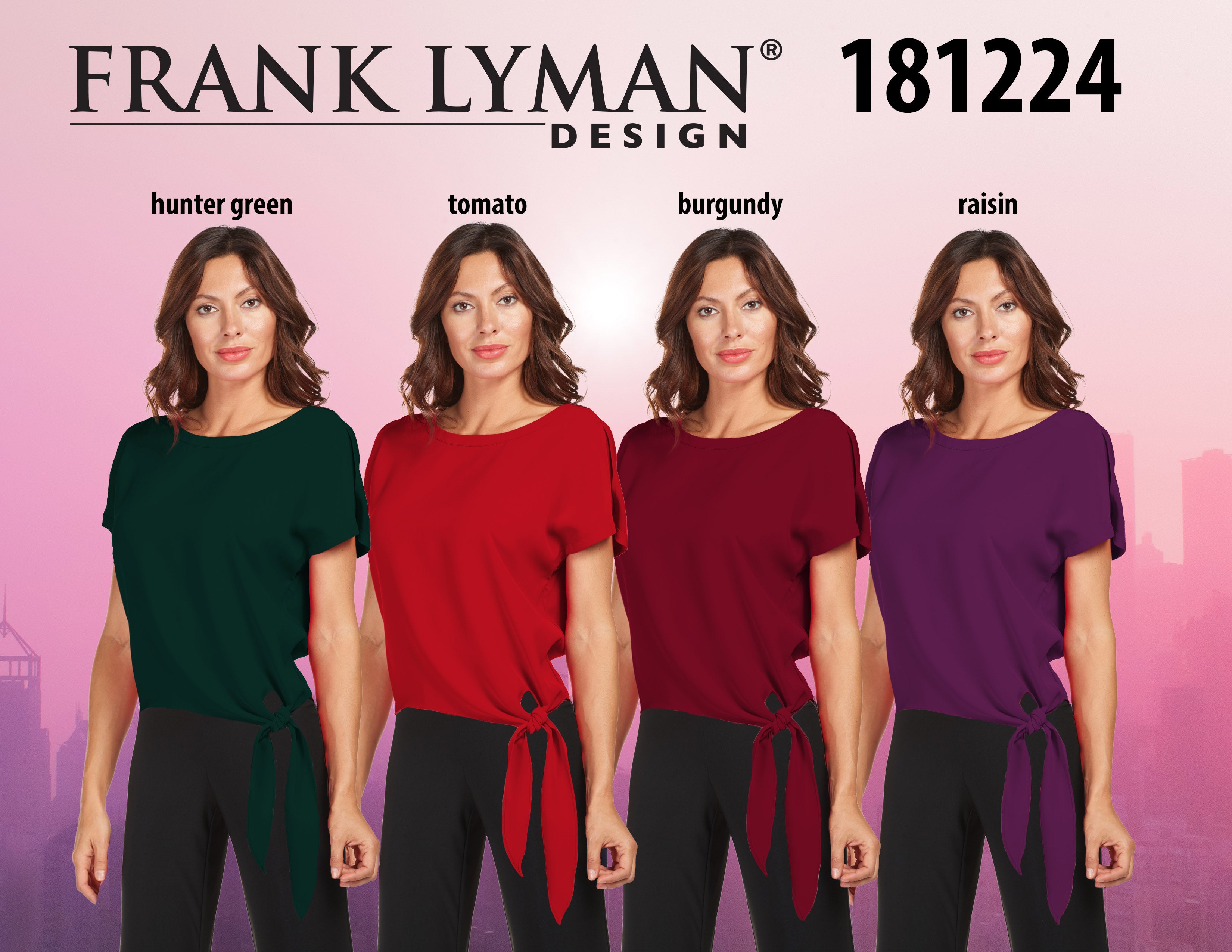 181224 (Top) Coral-Black-Raisin-Burgundy