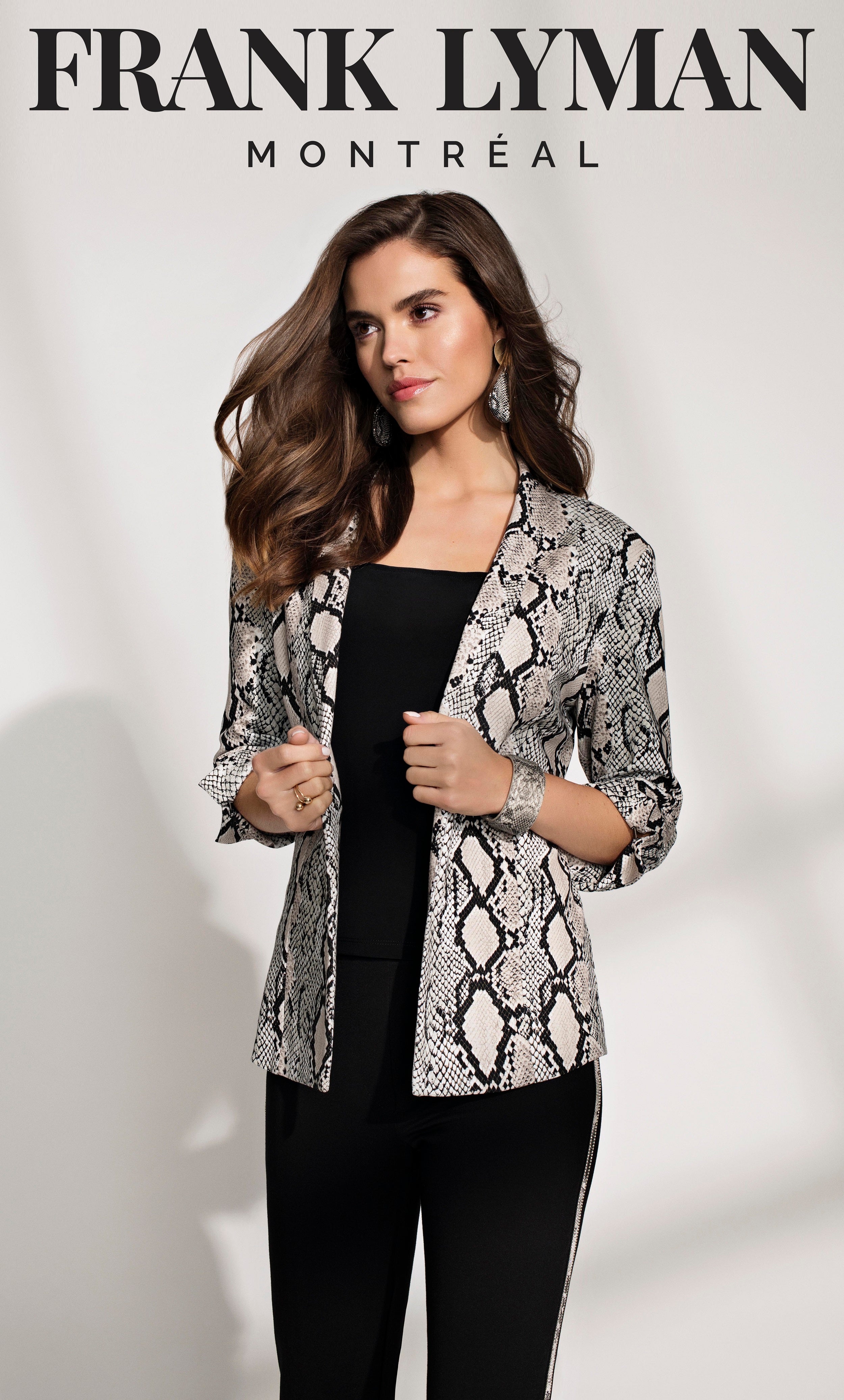 Frank Lyman Jackets-Frank Lyman Snakeskin Print Jackets-Frank Lyman Tops