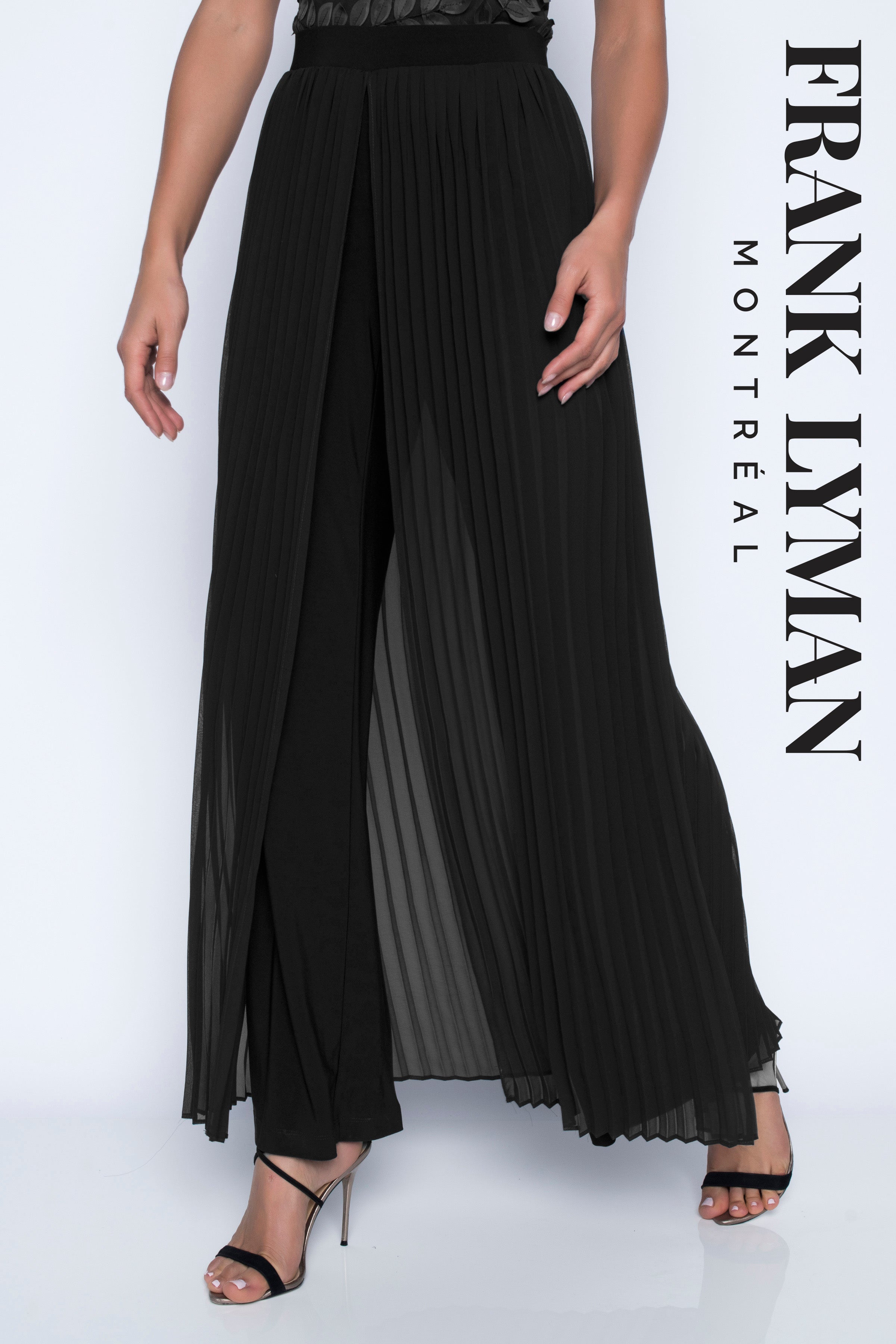 208227 (Pantalon Palazzo) Minuit & Noir