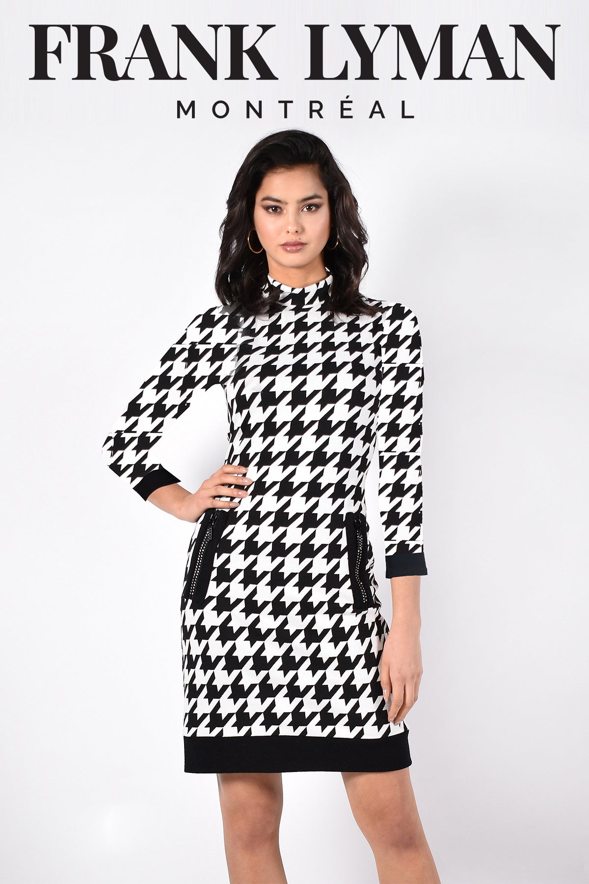 Frank Lyman Montreal Dresses-Buy Frank Lyman Montreal Dresses Online Canada-Frank Lyman Montreal Black & White Dresses-Frank Lyman Montreal Online Shop