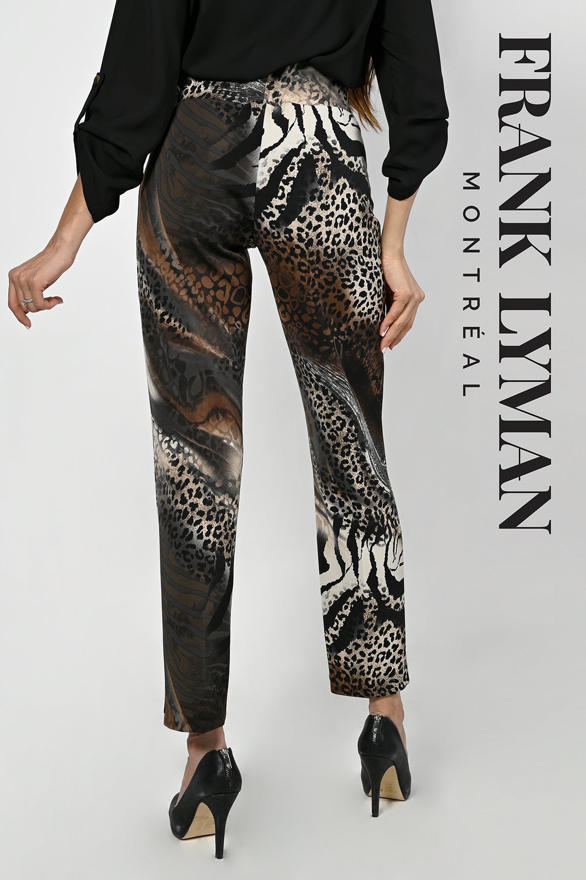 Frank Lyman Montreal Leopard Pants-Buy Frank Lyman Montreal Pants Online-Frank Lyman Montreal Silhouette Pants