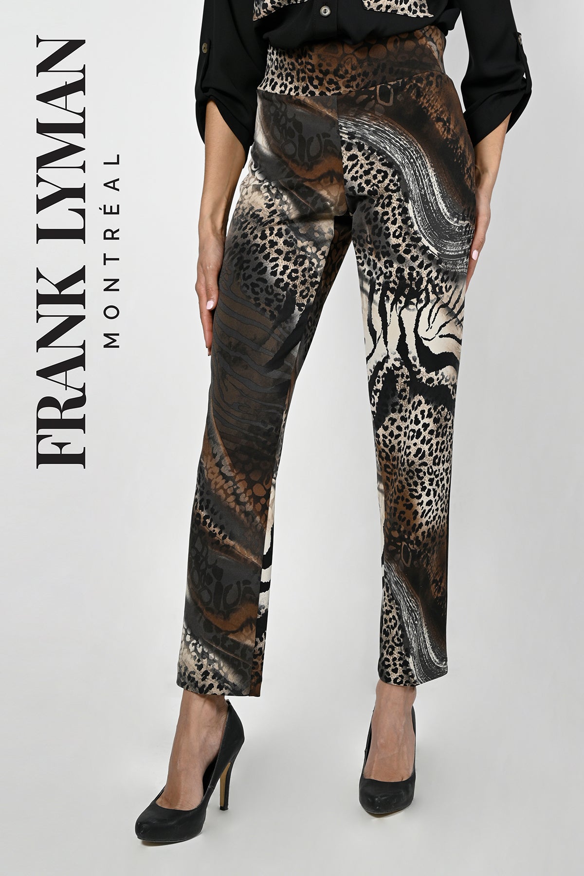 Frank Lyman Montreal Leopard Pants-Buy Frank Lyman Montreal Pants Online-Frank Lyman Montreal Silhouette Pants