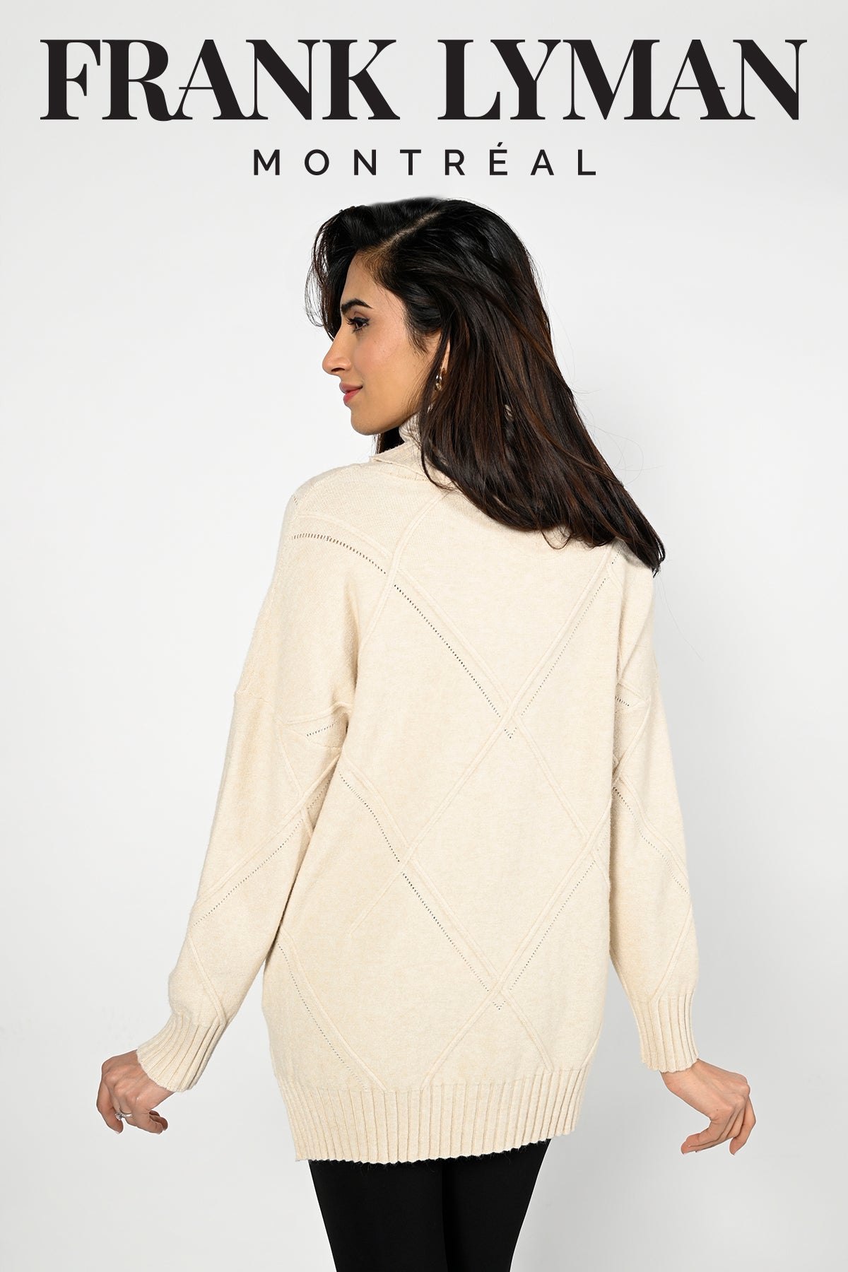 Frank Lyman Montreal Beige Sweater-Buy Frank Lyman Montreal Sweaters Online-Frank Lyman Montreal Online Sweater Shop-Frank Lyman Montreal Fall 2022