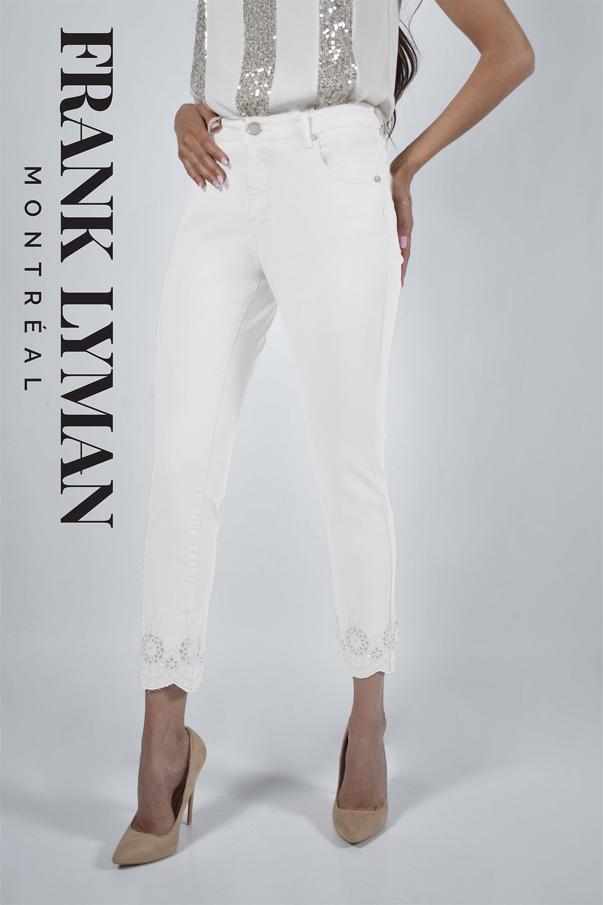 Frank Lyman Montreal Jeans-Buy Frank Lyman Montreal Jeans Online-Frank Lyman Montreal White Jeans-Frank Lyman Montreal Spring 2022-Frank Lyman Montreal Online Shop