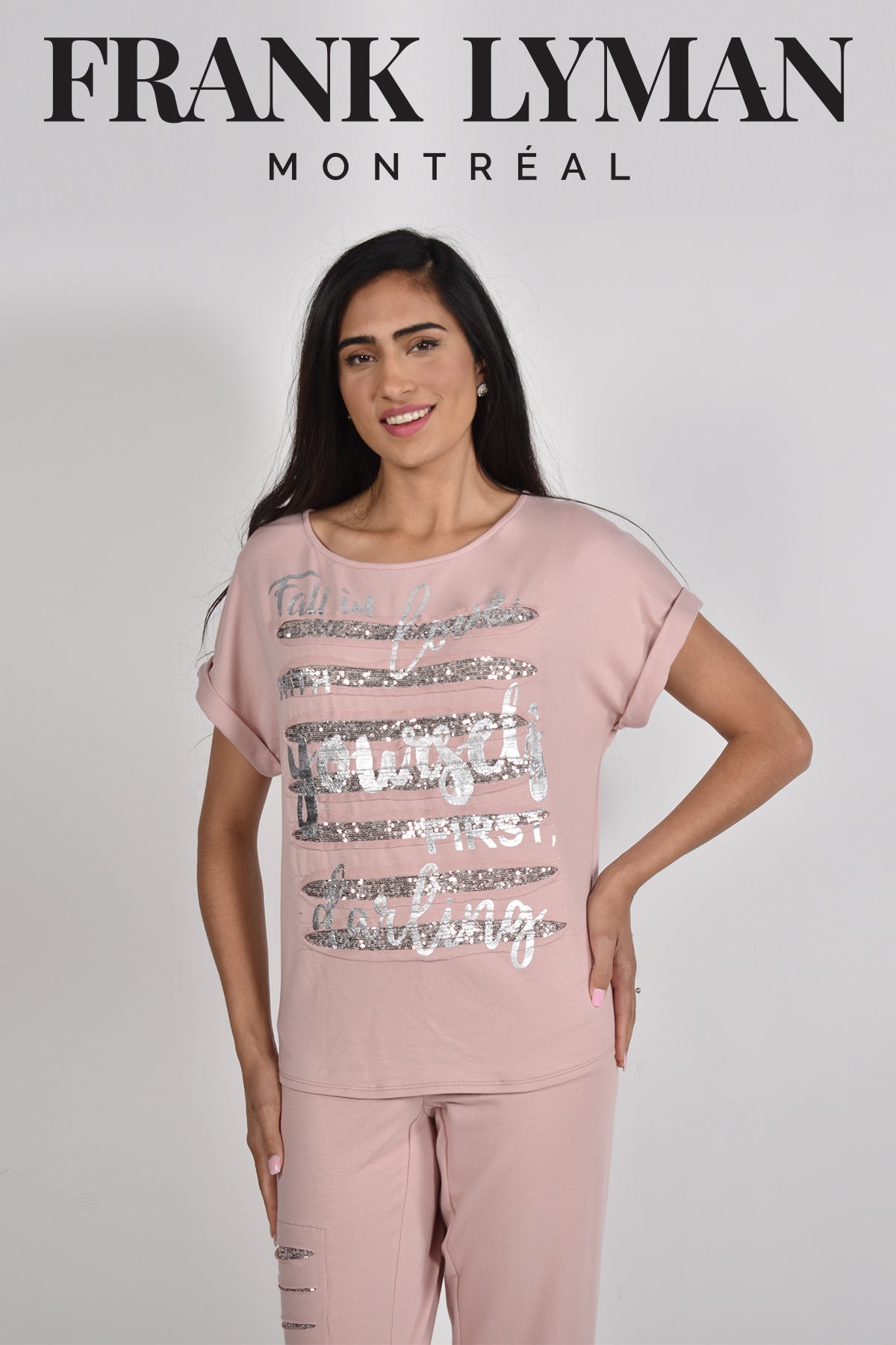 Frank Lyman Montreal Tops-Frank Lyman Montreal Pink Tops-Buy Frank Lyman Montreal Clothing Online-Frank Lyman Montreal T-shirts