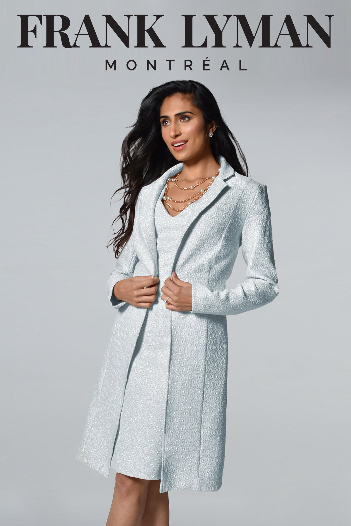 Frank Lyman Montreal Embossed Blue Jacket-Buy Frank Lyman Montreal Jackets Online-Frank Lyman Montreal Blue Evening Jacket