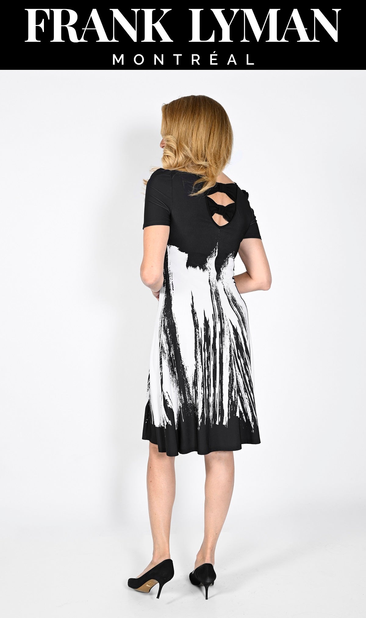 Frank Lyman Montreal Black-white Dresses-Frank Lyman Montreal Spring 2023 Dresses-Frank Lyman Montreal Online Shop-Frank Lyman Montreal Dresses Online