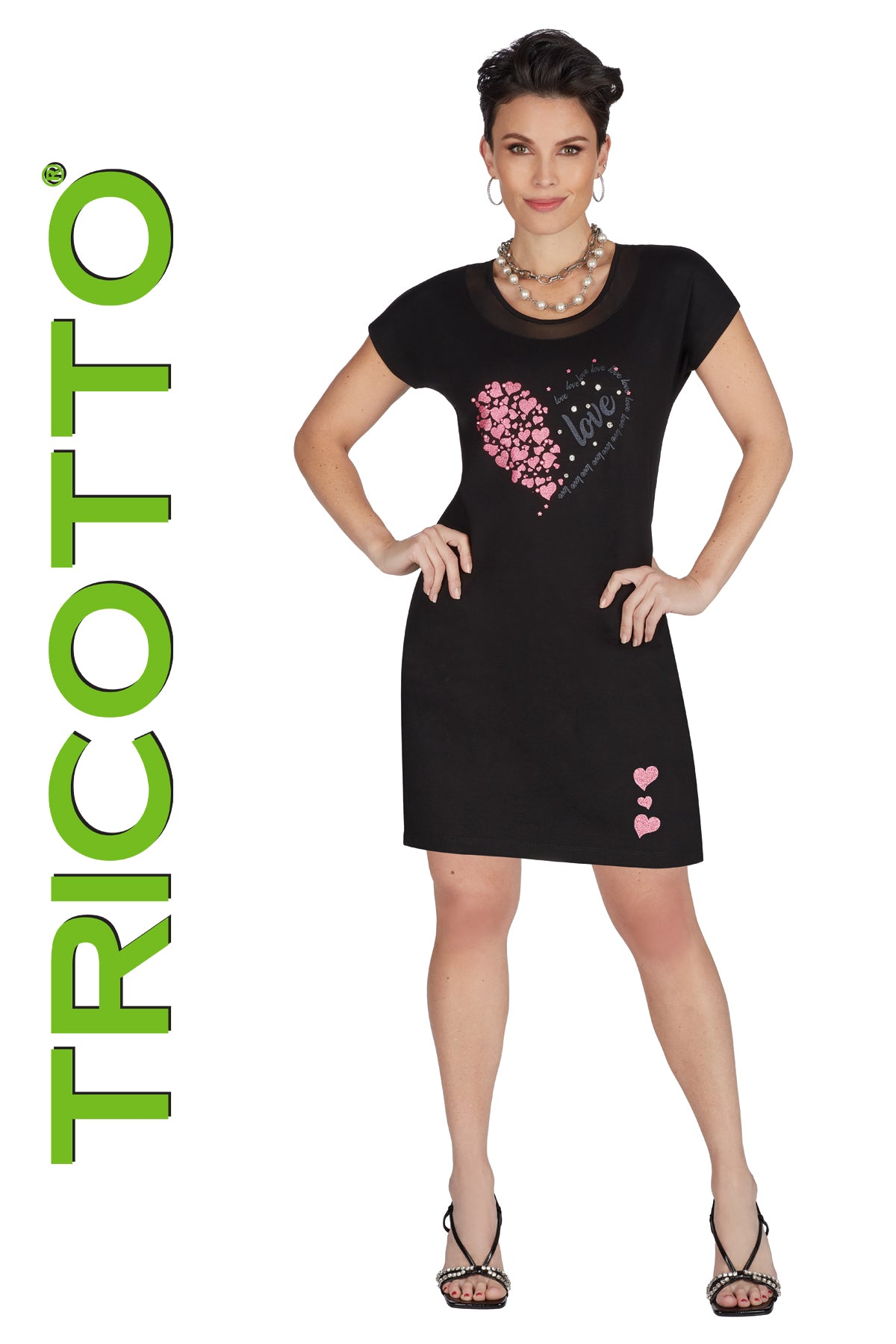 Tricotto Black Dresses-Buy Tricotto Dresses Online-Tricotto Clothing Montreal-Tricotto T-shirt Dresses-Women's Online Dress Shop