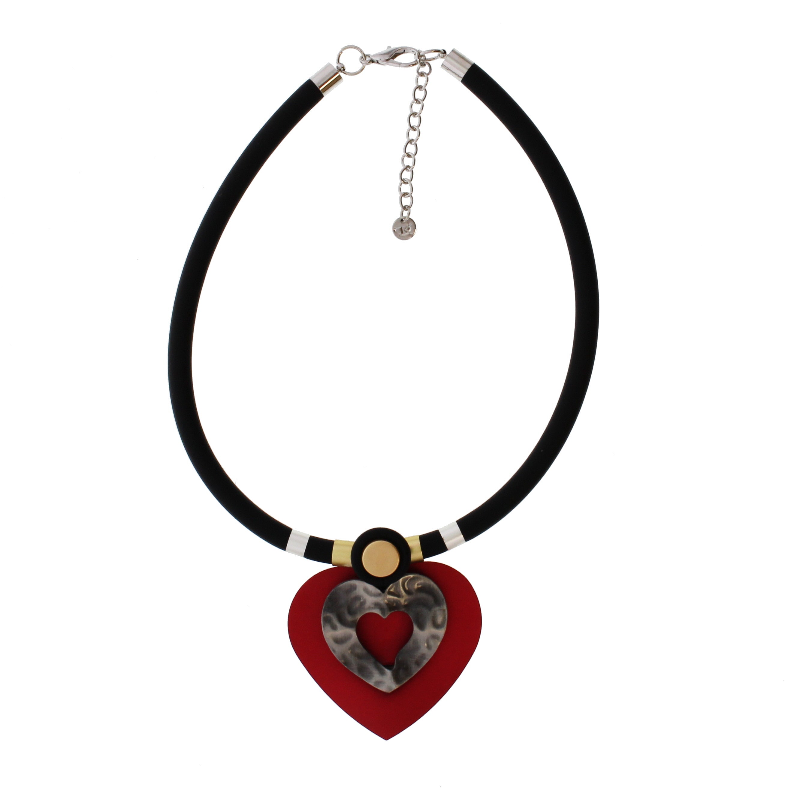 9606 (Heart Pendant) Red, Black available