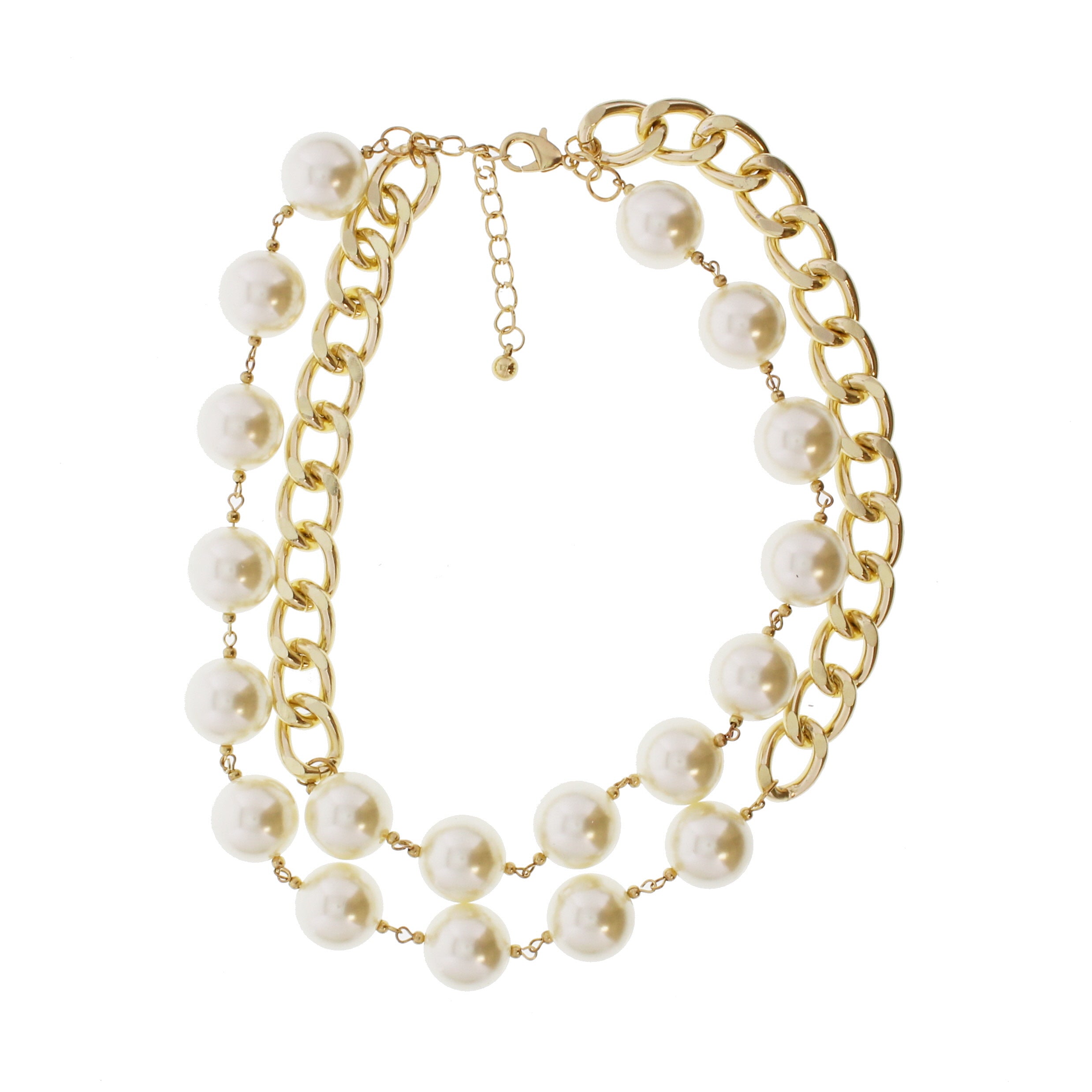 9648 (Gold pearl necklace)