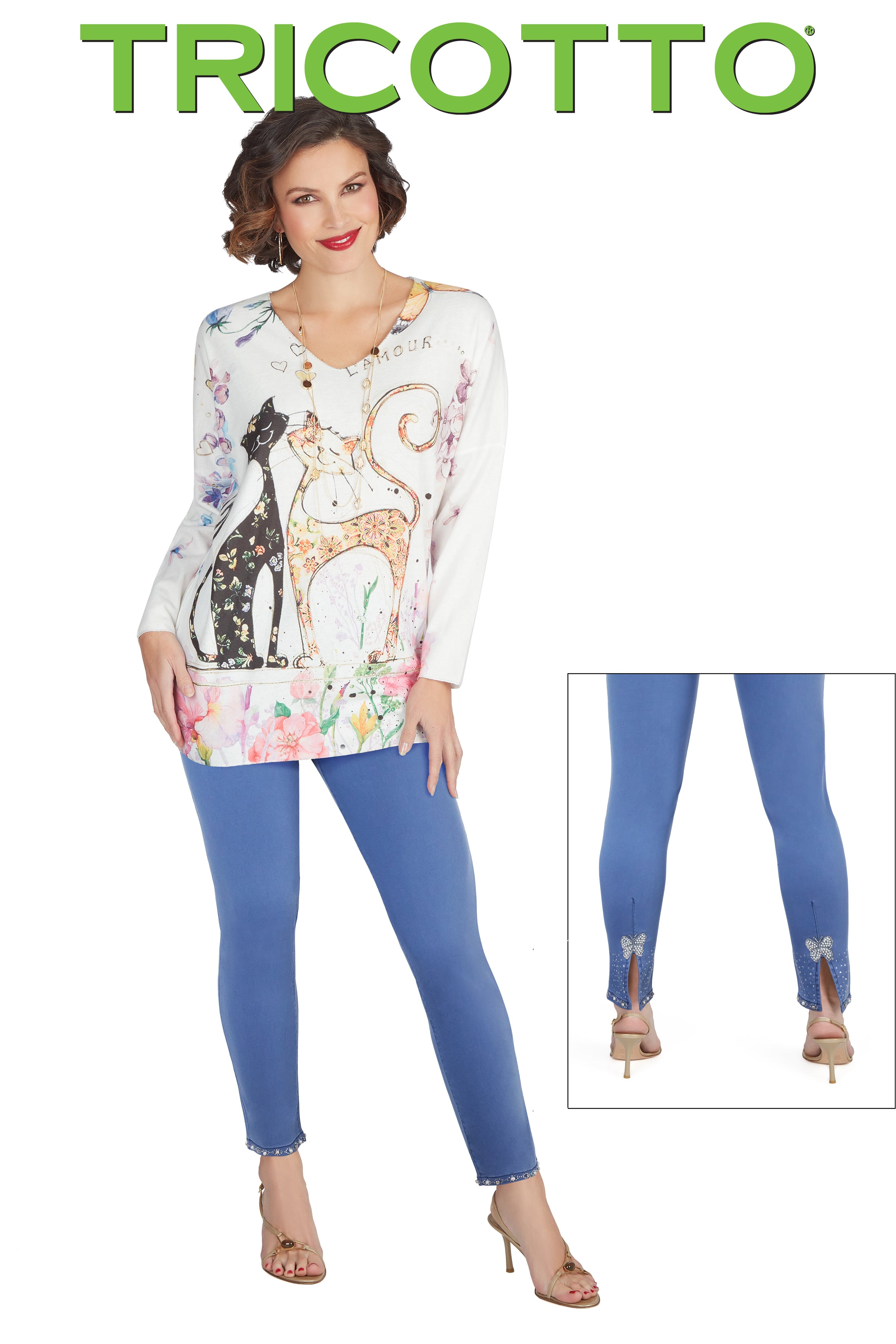 Tricotto Jeans-Tricotto Fashion Montreal-Tricotto Sweaters-Tricotto Online Shop-Jane & John Fashion-Tricotto T-shirts