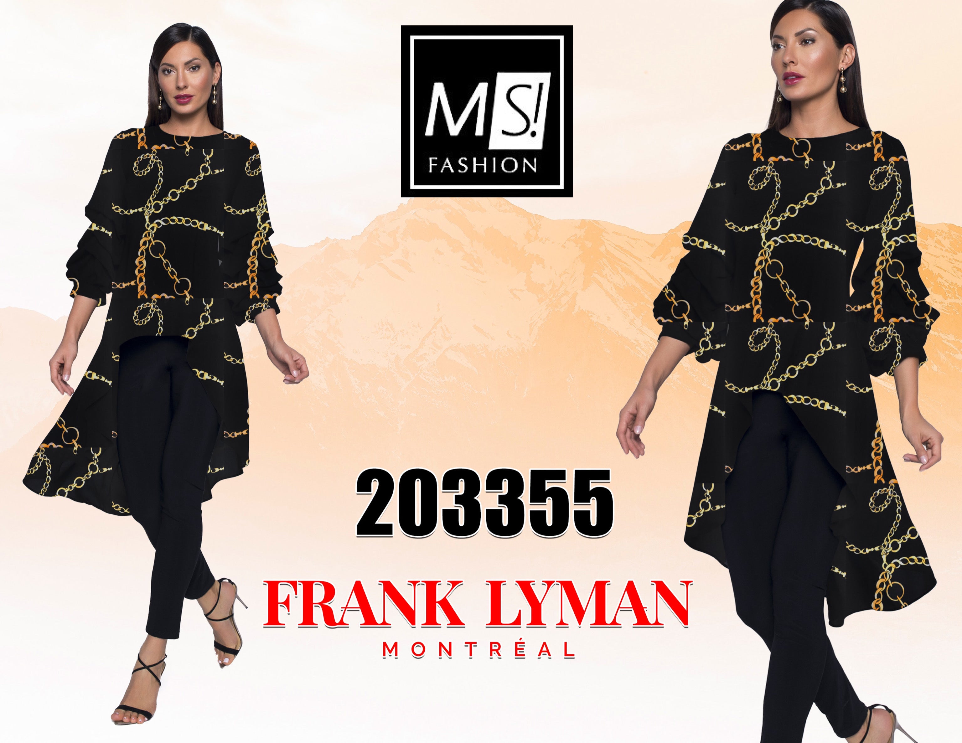 203355 (Tunique) Montré avec legging (noir) 002 (Disponible en noir 195086)