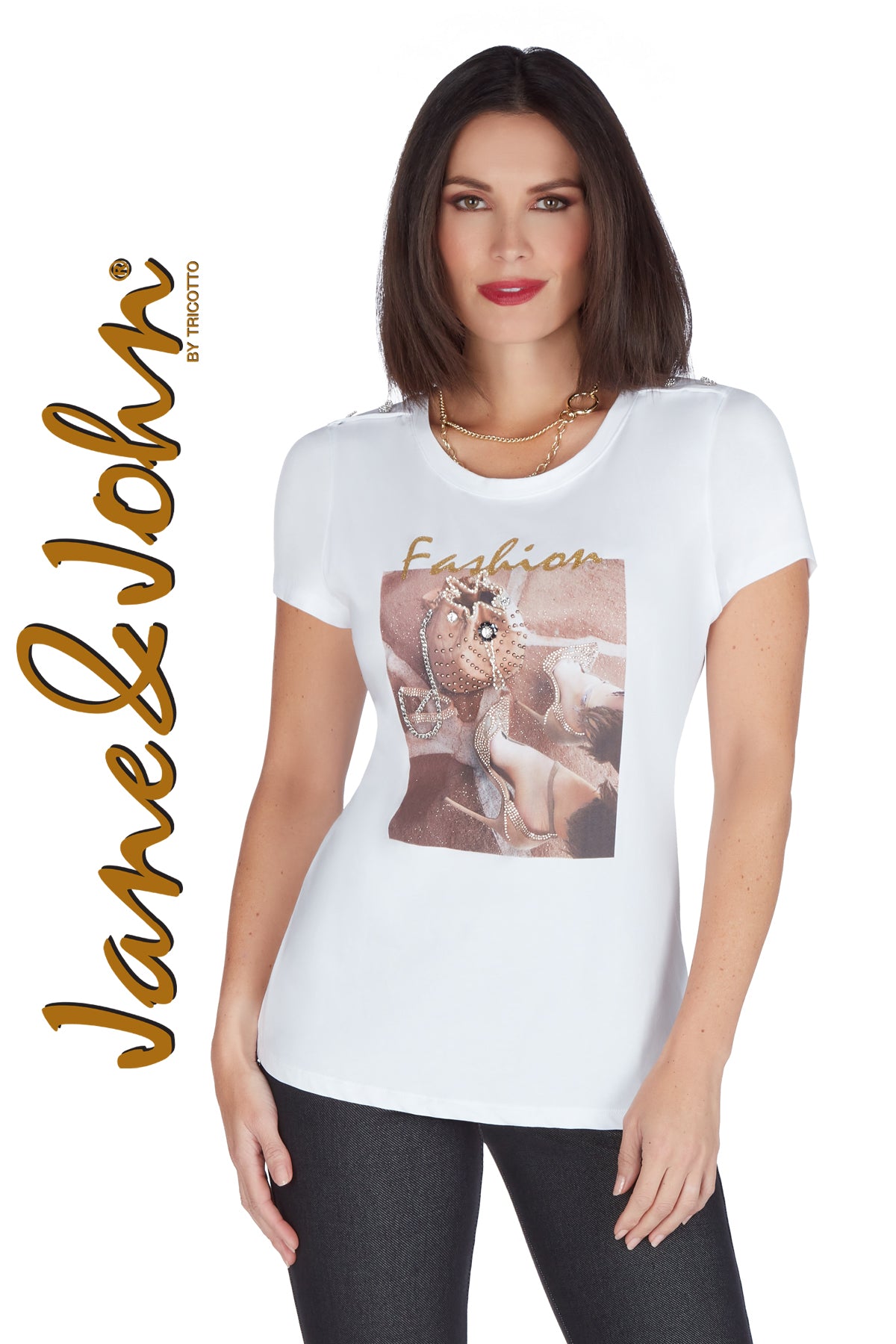 Jane & John Gold T-shirt-Buy Jane & John Clothing Online-Jane & John Online T-shirt Shop