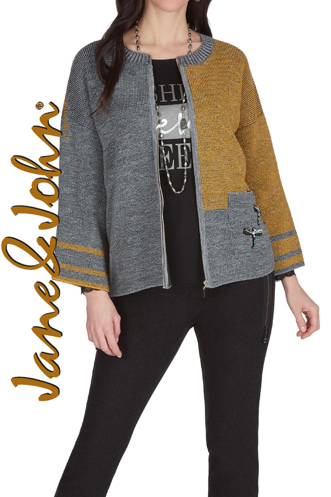 Jane & John Sweaters-Jane & John Grey Sweater-Buy Jane & John Sweaters Online-Tricotto Fall Sweaters