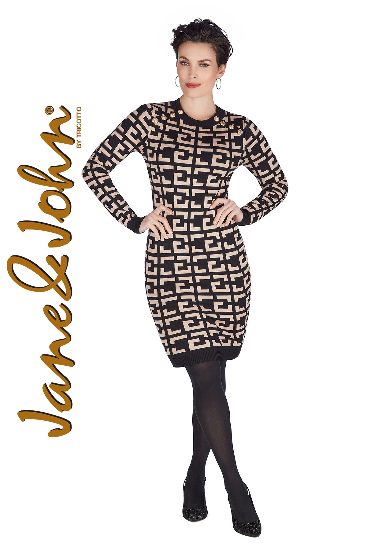Jane & John Dresses-Buy Jane & John Dresses Online-Tricotto Clothing Montreal-Women's Dresses-Women's Sweaters