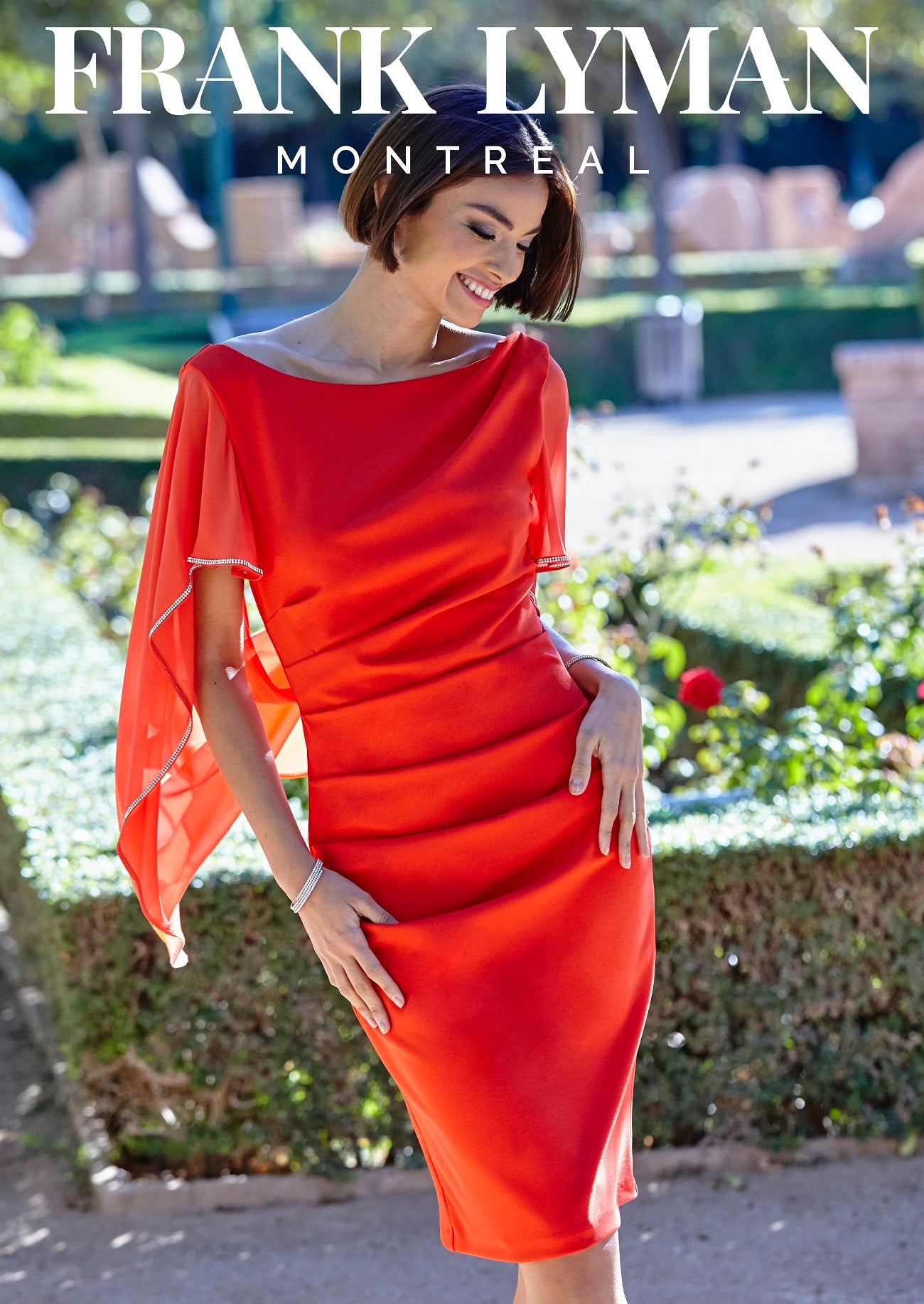 Frank Lyman Montreal Party Dresses-Frank Lyman Montreal Cocktail Dresses-Frank Lyman Montreal Online Dress Shop-Frank Lyman Montreal Cherry Rhinestone Dress