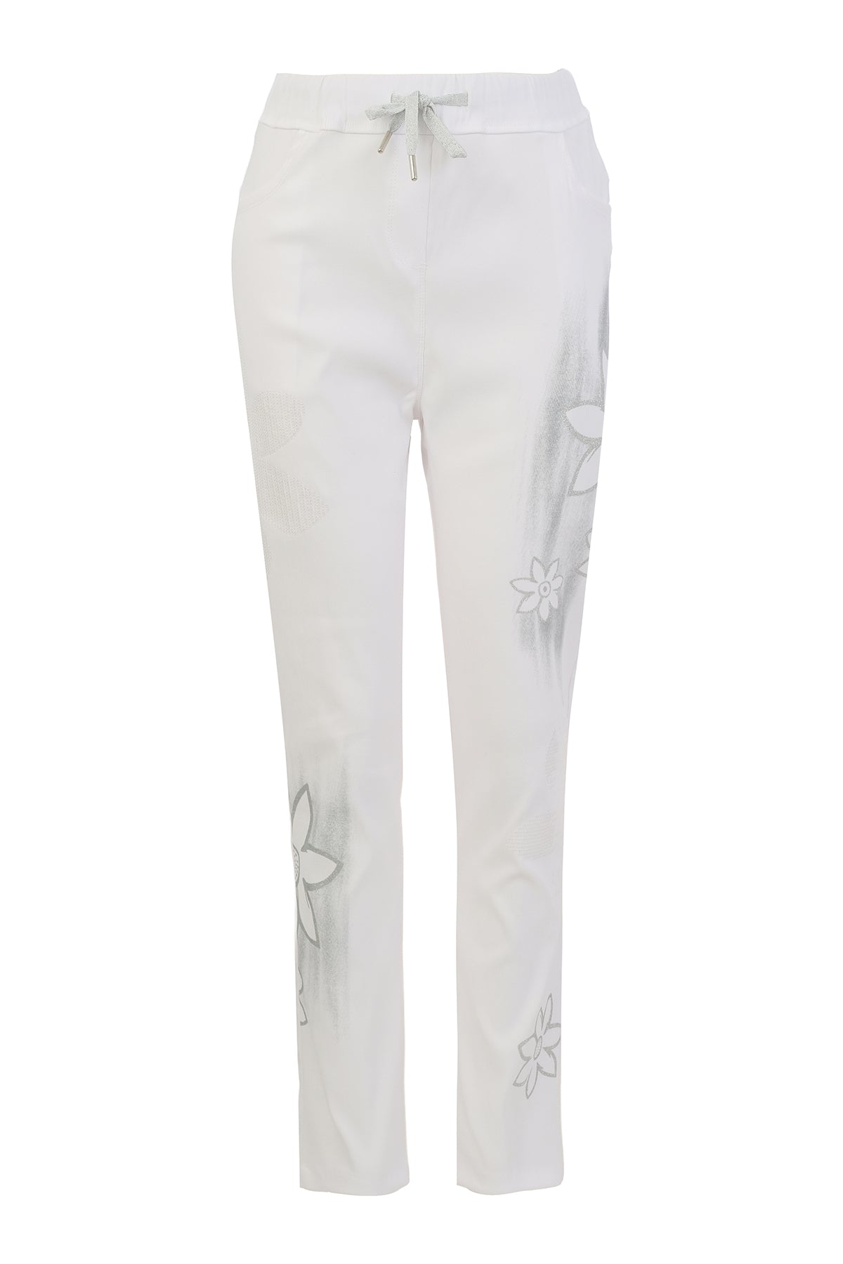Pantalon court en maille extensible décontractée. Tricotto Style 56316