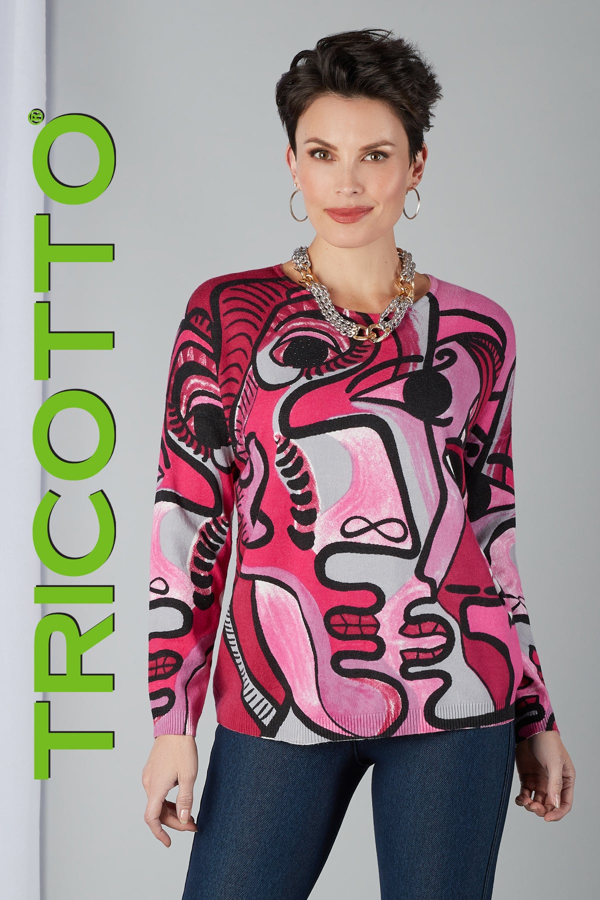 Tricotto Pink Sweater-Buy Tricotto Sweaters Online-Tricotto Clothing Montreal-Online Sweater Shop