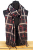 Black Plaid Scarf in wool blend