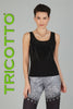 Tricotto Black Sequin stretch knit camisole