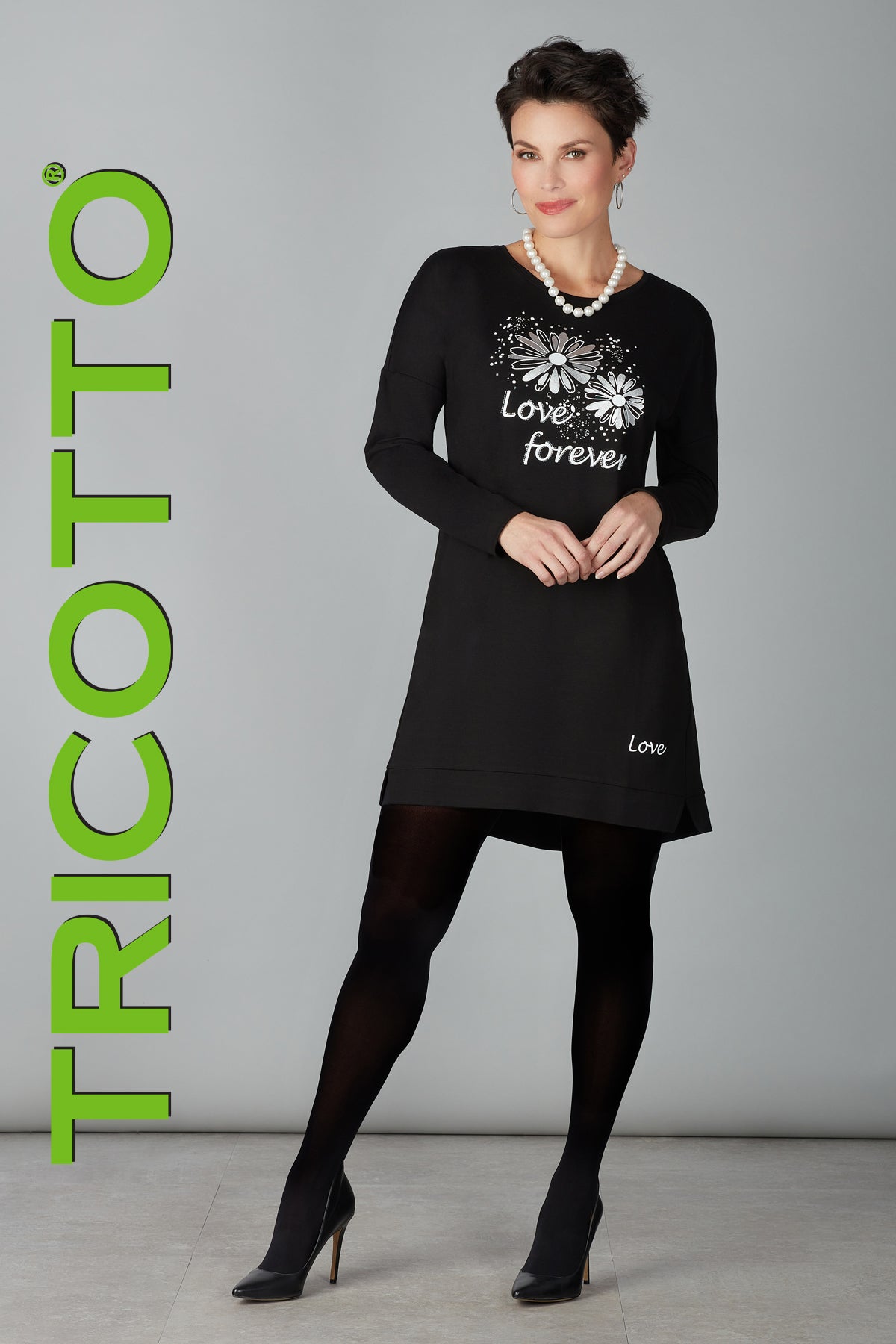 Tricotto Black Dress-Buy Tricotto Dresses Online Canada-Little Black Dresses Online-Tricotto Clothing Montreal