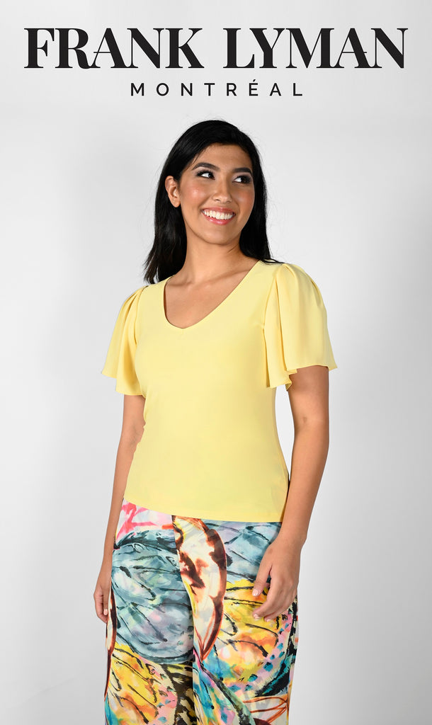 Frank Lyman Montreal Pineapple Top-Buy Frank Lyman Montreal Clothing Online-Frank Lyman Montreal Summer 2023 Collection-Women's Tops Online Canada