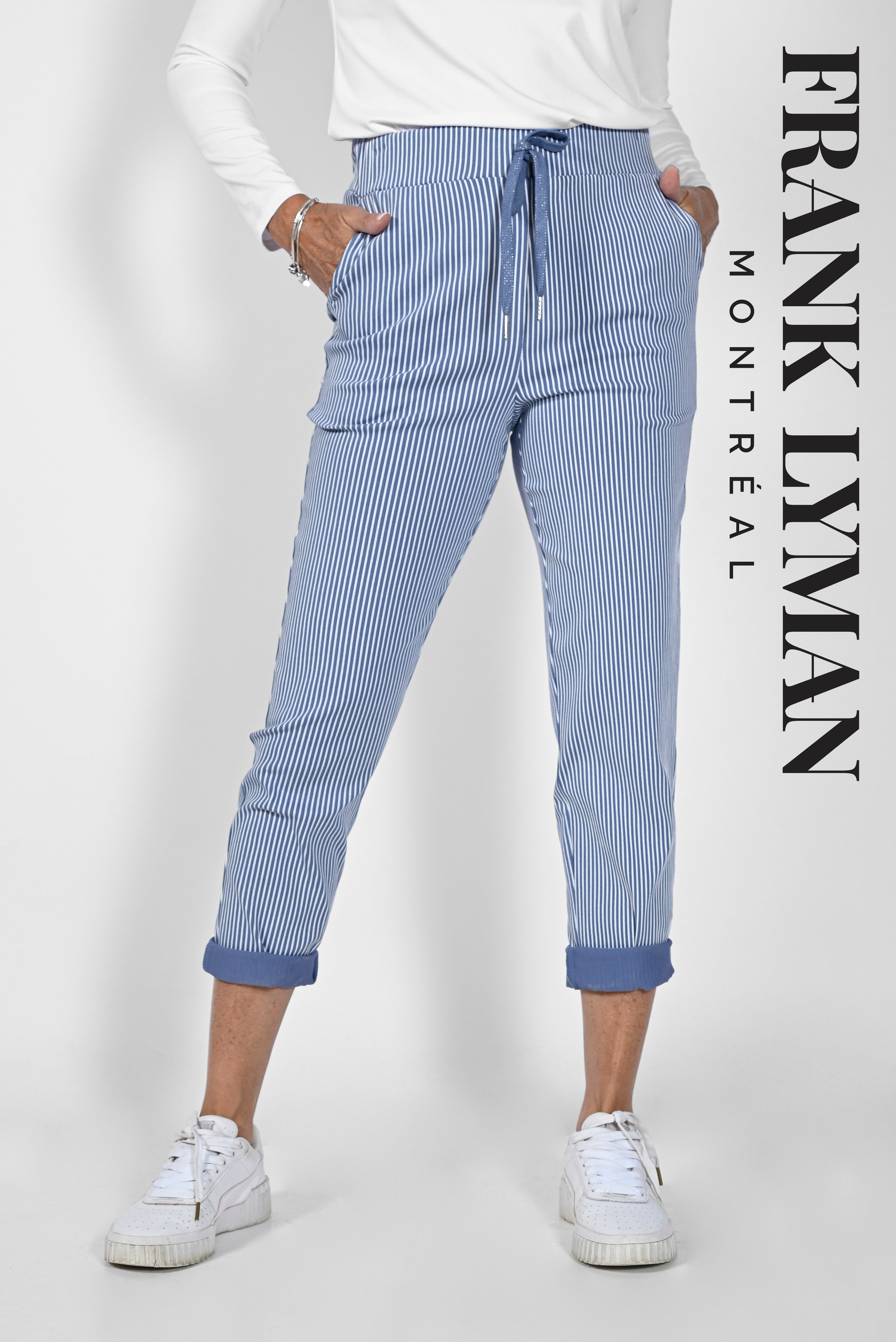 Frank Lyman Montreal Pants-Frank Lyman Montreal Seersucker Pants-Buy Frank Lyman Montreal Clothing Online-Seersucker Pants Online Canada