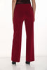 Cabernet color pull on dress pant with wide leg and 32 inch inseam