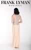 Champagne Evening gown  with sequin top and chiffon fuller skirt