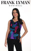 Frank Lyman Montreal Purple multi print cowl neck camisole