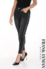 Frank Lyman Montreal Charcoal High Waisted Jeans With Full Side Sequin Detail And Frayed Hem