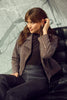 Frank Lyman Montreal Brown Rhinestone Moto Jacket