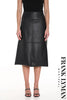 Frank Lyman Montreal Black Vegan Polyurethane Pull On Skirt In A line Style