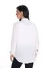 Frank Lyman Montreal White button down blouse with striking crystal stone detail.