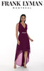 Frank Lyman Montreal Cocktail Dress with flattering attached back overlay and front half belt detail