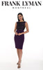 Frank Lyman Montreal Metallic Knit Dress In Purple Black