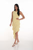 Frank Lyman Montreal yellow dress with ruffled asymmetrical hem