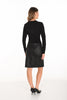 Frank Lyman Montreal Black Dress with polyurethane skirt detail