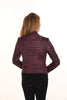 Frank Lyman plum motto jacket with zip front