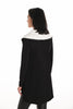 Frank Lyman textured knit black off white vest