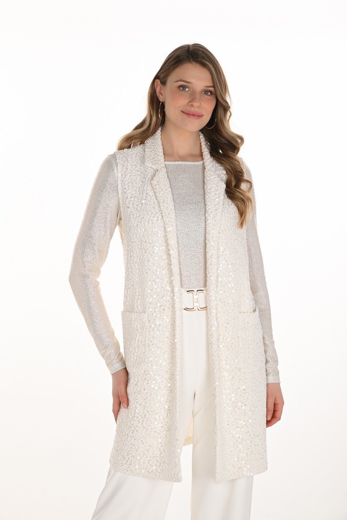 Made in Canada Textured Knit Evening Vest. Frank Lyman Style 254207