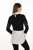 lack white tunic blouse with sequin front and sleeve detail