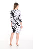 Frank Lyman Black white dress wrap dress