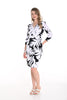 Frank Lyman Black white dress wrap dress