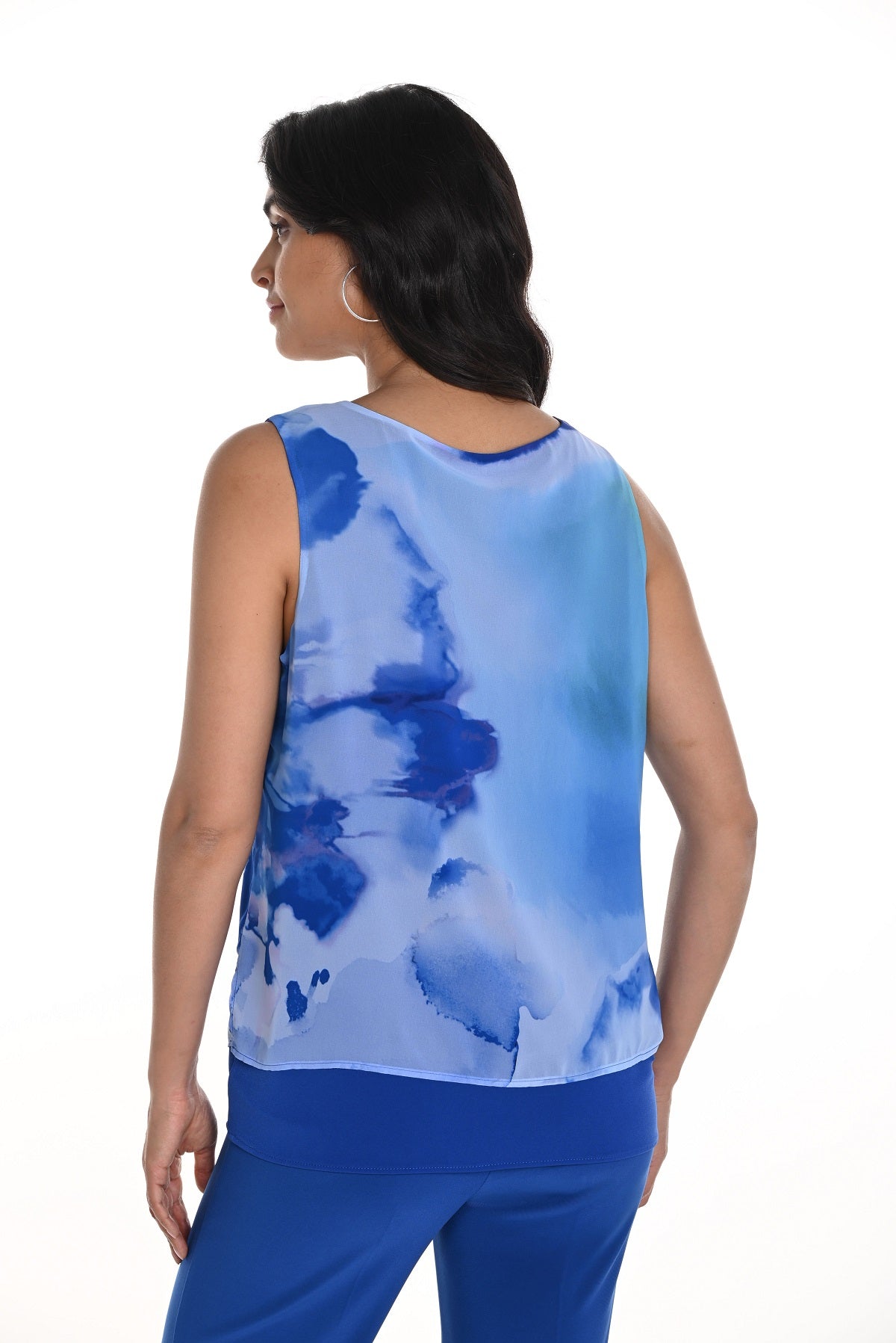 Frank Lyman royal blue sleeveless Top in flattering a line silhouette