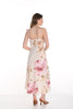 Frank Lyman Montreal Knit Maxi Dress in feminine blush floral print